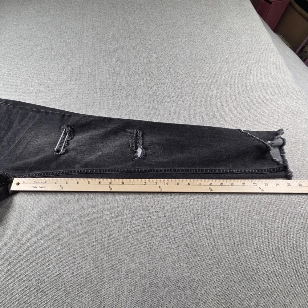 We The Free Black Skinny Jeans‎ Women's 28 Destroyed Scallop Hem Grunge Skater